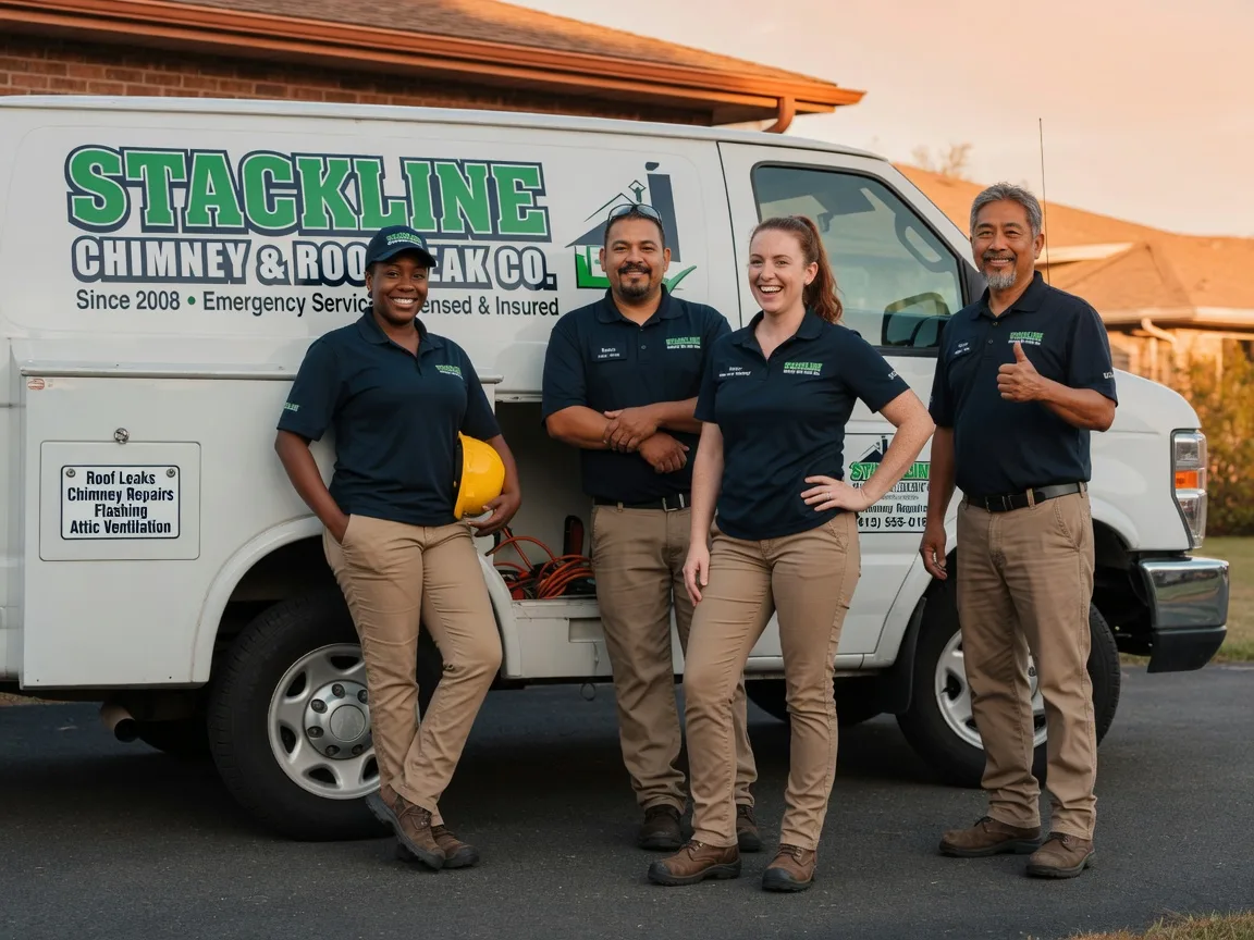Chimney flashing repair company in Moffett, OK